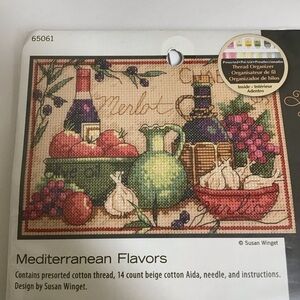 Dimensions Counted Cross Stitch Kit Susan Winget Mediterranean Flavors 7x5" NEW
